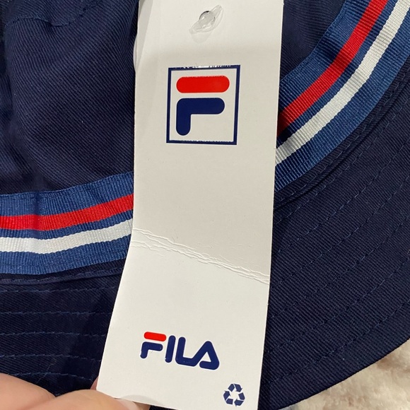 Fila Blue and Red Bucket Hat with Signature Branding- Unisex (NWT) - Picture 4 of 6